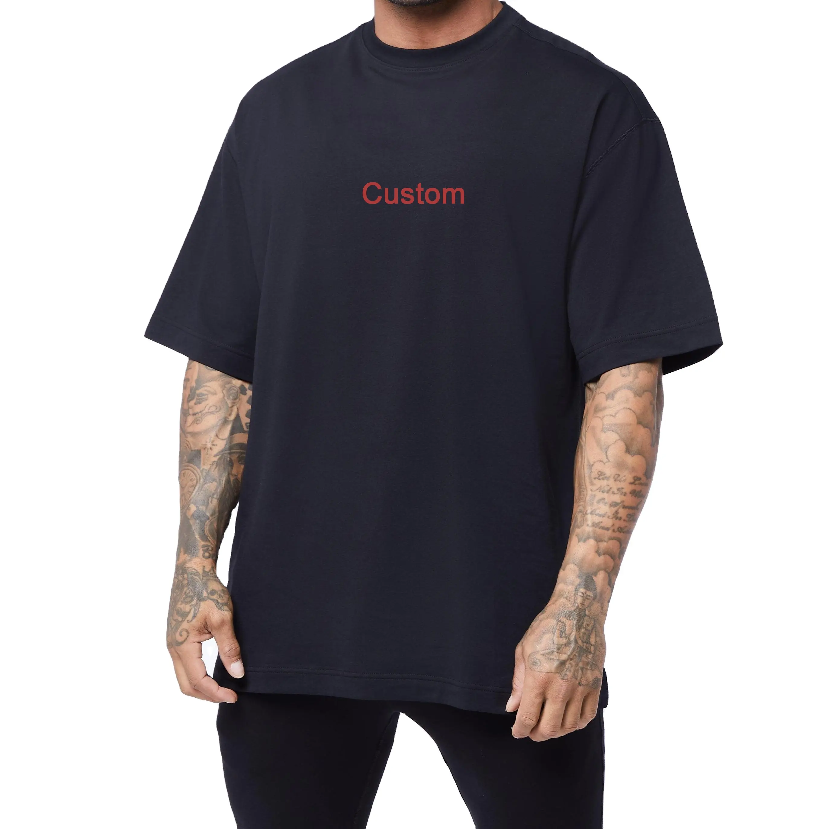 Breathable Custom Logo High Quality Short Sleeve Cotton T-shirt For Men
