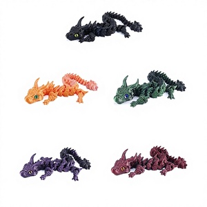 Gearticuleerd 3D-geprint babydraakje fidget toy met flexibele vleugels, mythisch wezen, PLA plastic model, groothandel cadeau-artikel - Product Image 2