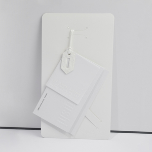 Custom Own Brand Logo Paper Pvc Jeans Paper Hangtags Personalizada Ropa Etiqueta de papel - Product Image 3