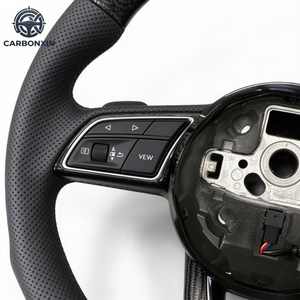 Volante Deportivo de Cuero y Fibra de Carbono para Audi B9 A3/A4/A5/A6/A7/A8/Q5/Q7/Q8 TT R8 S6 RS6 RS7 S7 B8.5/B8 Modelos 3/4 - Product Image 5