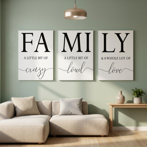 GUBIYU Home Family Wall Decor Set of 3 Inspirational Black and White <b>Framed</b> Wood Metal Prints Portrait Art Paintings - Product Image 2