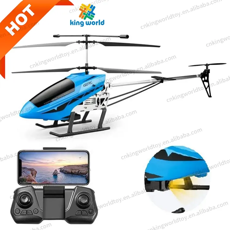 2.4G RC helikopter oyuncaklar 4K çift kamera Wifi FPV Gyro ve 3.5 dayanıklı Rc uçak LED ışık ile Drone oyuncak kanal
