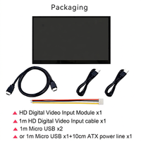 Módulo de Pantalla LCD TFT de 10.1 Pulgadas, Entrada de Video Digital HD/Interfaces Micro USB para Raspberry Pi, Resolución de 1024x600 con CTP