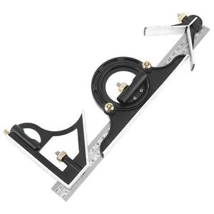 ชุดไม้บรรทัดวัดมุม 180 องศา ขนาด 300 มม. ทำจากสแตนเลส พร้อมระดับน้ำ สำหรับงานไม้ - Product Image 6