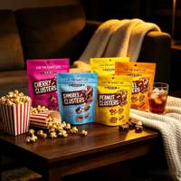 Sachet Doypack en plastique à haute barrière, imprimé sur mesure, refermable, pour chocolat, fruits, noix, bonbons et confiseries