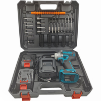 Clé à chocs électrique sans balais haute puissance, ensemble d'outils multifonctionnel pour réparation automobile et usage domestique, batterie au lithium rechargeable, coffret rigide