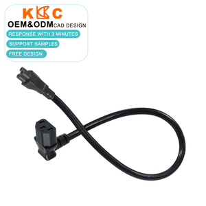 90 Degree C13 to C5 <b>Power</b> Cord, Laptop Adapter <b>Power</b> <b>Cable</b>, Heavy Duty AC Wire for Server, Customized Length - Product Image 3