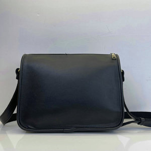 Elegante borsa a tracolla Ecoleather in pelle sintetica personalizzata con tracolla laterale laterale nera e morbida da uomo donna - Product Image 5