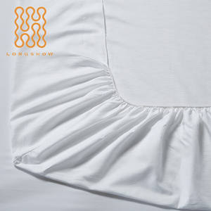 Lenzuolo con Angoli di Lusso per Hotel 5 Stelle, T300 Jacquard Effetto Ondulato, 60% Cotone 40% Poliestere, Bianco - Product Image 3