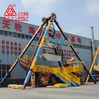 Manège populaire de parc d'attractions en fibre de verre en forme de bateau pirate pour extérieur, avec 32 sièges, pour centre commercial - Marque Sanly
