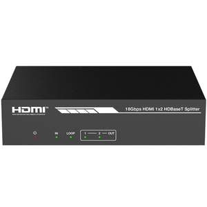 Répartiteur et prolongateur vidéo 4K60 1x2 avec <span class=keywords><strong>HDMI</strong></span> sur Cat6/6a/7, comprend 2 récepteurs et prend en charge HDR, HDCP 2.2, YCbCr 4:4:4, IR - Product Image 4