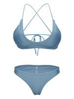 Ensemble bikini deux pièces sexy pour femme, dos nu, triangle uni, à nouer croisé