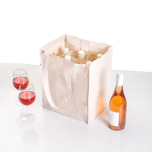 Bolsa de Lona para Vino de Alta Calidad, Extremadamente Resistente y Lavable, para 6 Botellas, Bolsa de Regalo para Vino - Product Image 3