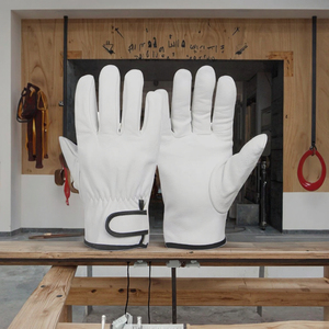 Guantes de Trabajo de Piel de Cabra de Buena Calidad de Fábrica, Antideslizantes, Ligeros, Dedos Completos, Unisex - Product Image 3