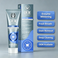 Dentifrice blanchissant enzymatique OEM sous marque privée – Nettoyage en profondeur, élimine les taches de café, de thé et de tabac, haleine fraîche longue durée, usage quotidien buccal