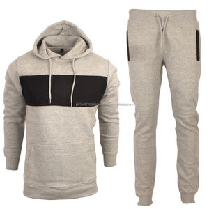 Men's jogging tracksuit and <b>running</b> sweatpants zipper design <b>hoodie</b> and jogger set - Product Image 2