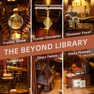 Minicity 3D câu đố bằng gỗ ngoài thư viện mô hình thu nhỏ nhà búp bê với ánh sáng cảm ứng được sử dụng làm quà tặng giáng sinh - Product Image 4