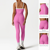 D-SM2527TZ-1 personnalisé Europe et les états-unis sport Yoga vêtements costume femme fesses pantalon haut élastique maillot de corps