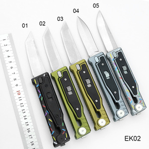 Couteau pliant à gravité extérieur professionnel D2 lame en acier couteau de poche de survie en aluminium CNC G10 poignée Camping chasse EDC - Product Image 2