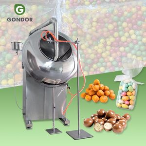 Industrial Small Round Table Top Chocolate Sugar Bean <b>Candy</b> Commercial Enrobe Pan Coater Coating <b>Machine</b> - Product Image 1