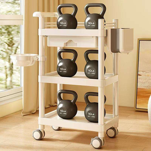 Adjustable Shelf Rolling Cart - Multi-Purpose Storage Trolley with Wheels for Home Commercial Use - Product Image 3