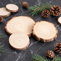 Sous-verre rond en bois pliable classique et simple, écologique, multi-tailles, empilable, organisateur domestique, conteneur, vente en gros OEM