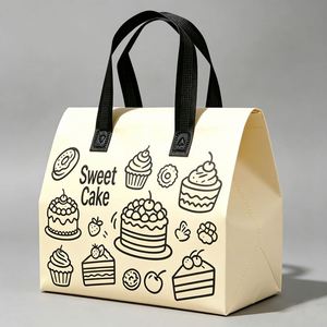 Sacs isothermes personnalisés réutilisables pour gâteaux et repas, sacs non tissés, sacs isothermes pour la livraison de nourriture, la boulangerie, les emballages à emporter - Product Image 1
