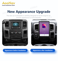 Autoradio 14,4 pouces pour Dodge Ram 1500 2013-2018, écran tactile Android, lecteur multimédia automobile, navigation GPS, CarPlay sans fil, Qualcomm