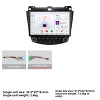 Radio dasbor mobil 2003 inci, Radio Android navigasi GPS Stereo mobil untuk Honda Accord 2007-10.1, perangkat Headunit dasbor layar terpisah 2 Din ganda