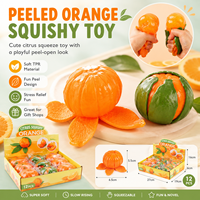 Simulatie Ontluchting Oranje Soft-gel Plastic Stressverlichting Schilfruit Speelgoed Knijp- en knijpfunctie Decompressie Langzaam terugveren