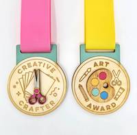 Médaille Commémorative Or Et Argent Blanc Personnalisé Pliant Médailles En Bois Prix Trophée Plaque Avec Boîte