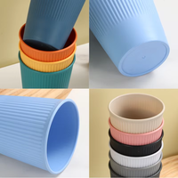Gobelet en paille de blé réutilisable, écologique, sans BPA, 350 ml, personnalisable avec logo, pour eau, café, thé, jus