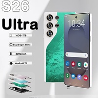 Smartphone Baru S26 Ultra 5G 16GB+1TB Android 15.0 108MP HD Layar OLED 7.3" 120Hz Dual SIM CPU Deca Core Bahasa Prancis Inggris
