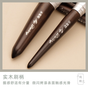 Juego de Brochas de Maquillaje Cangzhou de 13 Piezas, Mango de Madera, Pelo Sintético de Animales, Brochas para Base de Maquillaje, Forma Redonda, Herramientas de Maquillaje Portátiles - Product Image 2