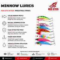 Échantillon gratuit Leurre Minnow coulant LongCast 5,5 cm 4,8 g 10 couleurs, Leurre de pêche bionique à lèvre courte, Vente en gros OEM ODM