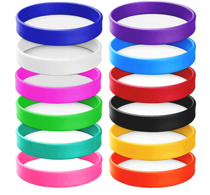 Giá rẻ chất lượng cao Quà tặng biểu tượng tùy chỉnh trang trí ban nhạc cao su Silicone Vòng đeo tay mềm Silicone dây đeo cổ tay cho quà tặng khuyến mãi - Product Image 1