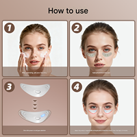 Eye Pods Patchs de luminothérapie rouge, masseur portable pour les poches sous les yeux, réduit les cernes et les poches sous les yeux, Eye Pods pour le contour des yeux