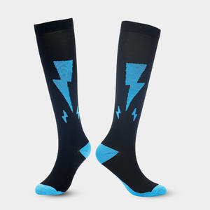 Chaussettes de compression pour la course à pied et l'entraînement, séchage rapide, en nylon élastique, pour jeunes (18-40 ans), color block, sport et fitness - Product Image 2