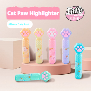 Evidenziatori Fluorescenti Multicolore Stile Cartone Animato, Penna Evidenziatore con Design a Zampa di Gatto, Marcatori Colorati Carini per Evidenziare Punti Chiave - Product Image 1