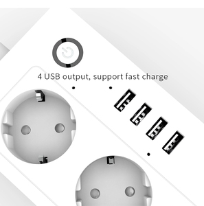 Enchufe Inteligente Wi-Fi Tuya con Ahorro de Energía, 4 Puertos USB, Compatible con <span class=keywords><strong>Alexa</strong></span> y Google Home, con Monitor de Consumo de Energía - Product Image 2