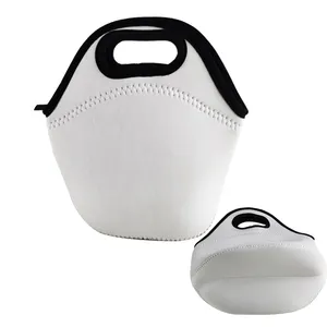 Fiambrera de neopreno aislante para niños, bolsa grande de neopreno blanco, tamaño S, para sublimación, listo para enviar