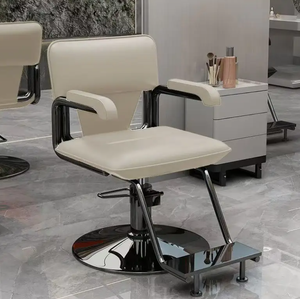 Sillón de Barbería Reclinable Ajustable K con Asiento de Cuero, Rotación de 360 Grados, Mueble Hidráulico Profesional para Salón - Product Image 4
