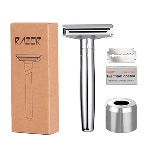 <span class=keywords><strong>Rasoir</strong></span> manuel vintage pour homme, style roller, double lame, lames en acier inoxydable, manche en métal, pour le rasage du visage et du corps, épilation - Product Image 6