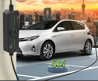 Chargeur de voiture électrique portable Eway New Home Use 3,5 kW 16A Type 2 EVSE, IP65, câble de 5 m, certifié CE, courant réglable.