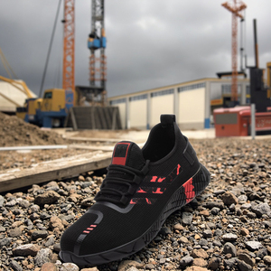 Baskets légères et confortables à bout en acier anti-crevaison Chaussures de sécurité à enfiler indestructibles pour hommes et femmes pour l'été et l'automne - Product Image 3