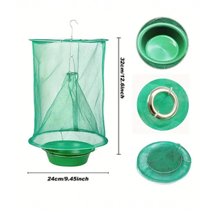 กับดักแมลงวันในสวนกรงแขวนพลาสติกตัวต่อตาข่ายจับเหยื่อ - Product Image 4