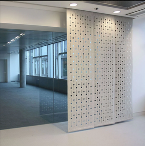 Divisor acústico insonorizado deslizante y suspendido, pantalla de fieltro PET de poliéster ahuecado, paneles de pared acústicos para interiores - Product Image 1