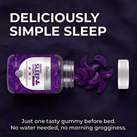 Supplément Gommeux de Sommeil Personnalisé sous Marque Blanche, Sans Sucre, Naturel, Végan, 5mg Mélatonine, Magnésium & Vitamine D pour Fournisseur Amazon