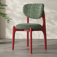 Fauteuil d'appoint vintage français en bois massif de style antique, avec dossier en tissu et assise rembourrée