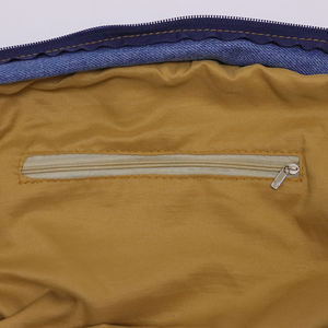 Bolso de Mano de Tela Vaquera Duradera con Logotipo Personalizado, Bolso de Hombro con Cremallera para Compras, Vaquero de Viaje para Mujer - Product Image 3